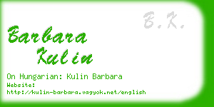 barbara kulin business card